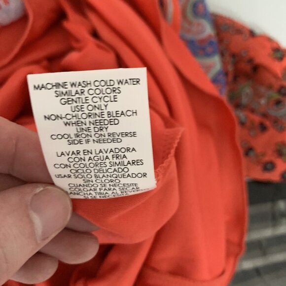 Speechless Women’s Blouse Shirt Top Size XL Peasant Boho Top Mix Print L/S - Picture 12 of 13